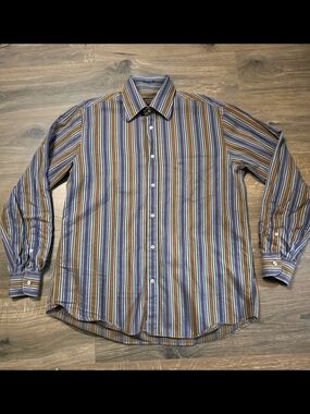 Paul & Shark Striped Button-Up Shirt